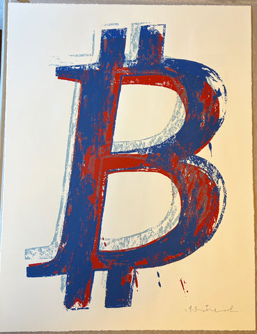 Bitcoin - Blue and Red