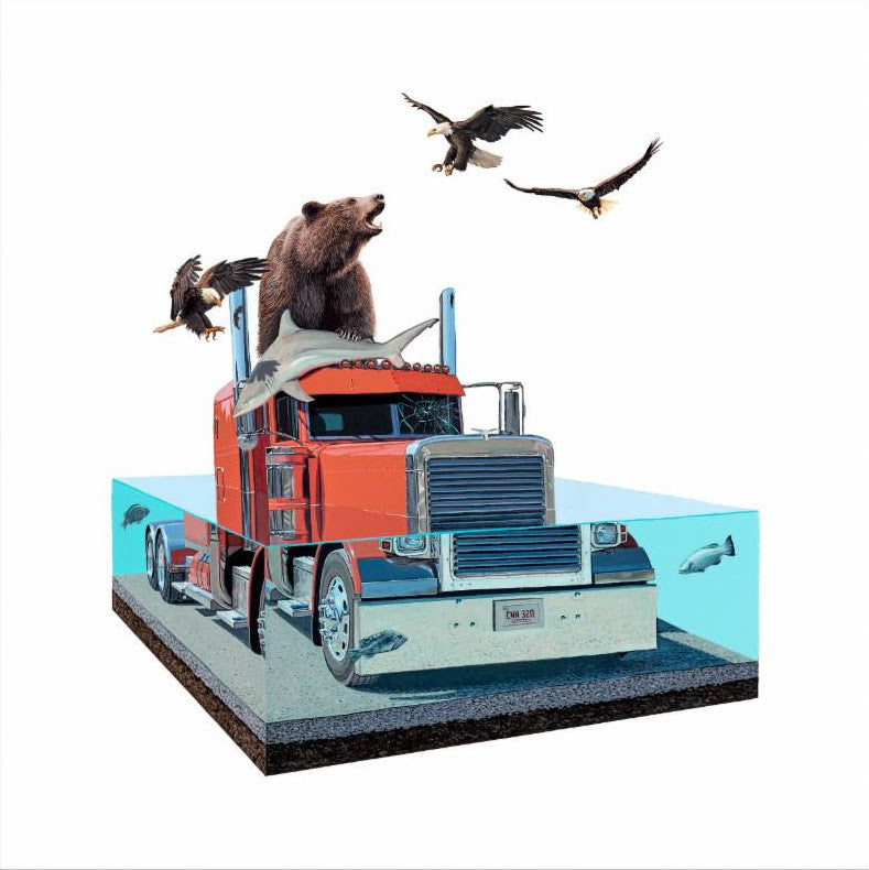 Josh Keyes - Goliath - Original Limited Edition Print – Blackline