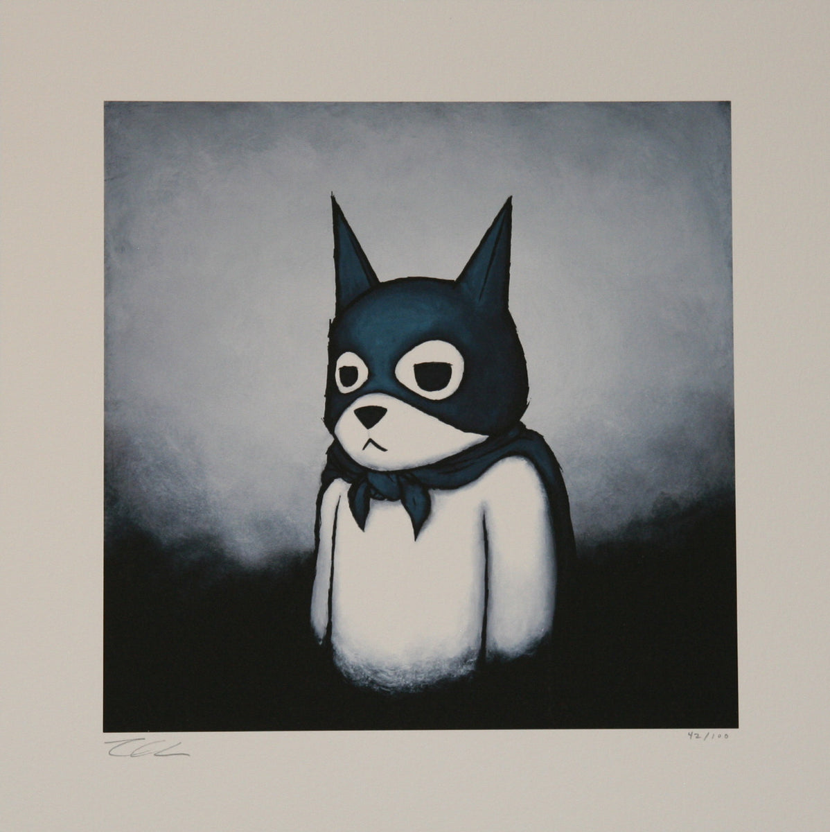 絵画 Luke Chueh Bat Bear original print Bat Bear (First Edition) by Luke Chueh Editioned artwork