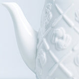Monogram Teapot - White