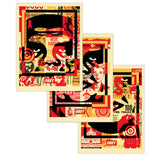 OBEY 3-Face Collage Set - Signed Offset