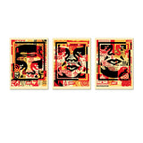 OBEY 3-Face Collage Set - Signed Offset