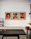 OBEY 3-Face Collage Set - Signed Offset