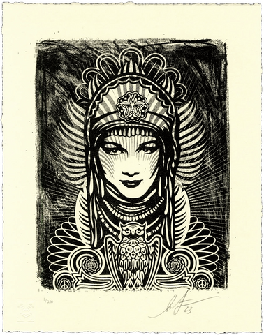 Peace Goddess - Letterpress