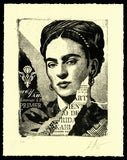 The Woman Who Defeated Pain (Frida Kahlo) - Letterpress