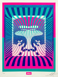 Op-Art Icon - Aqua Gradient