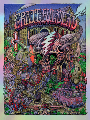 David Welker - Grateful Dead - Rainbow Foil Variant