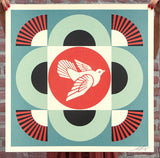 Geometric Dove Blue - Signed Offset