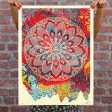 Collage Peace Mandala - Red