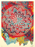 Collage Peace Mandala - Red