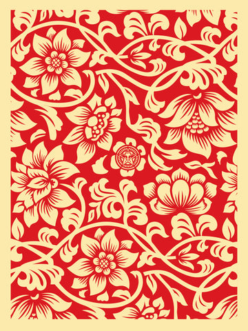 Floral Takeover - Cream / Red