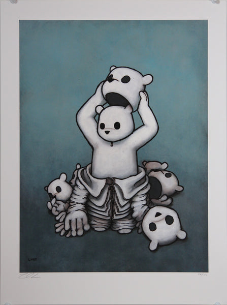 絵画 Luke Chueh Bat Bear original print Bat Bear (First Edition) by Luke Chueh Editioned artwork