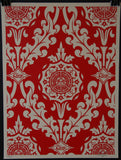 Parlor Pattern Inverse Cream and Red