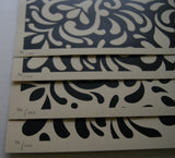 Japanese Fabric Pattern Set - Black