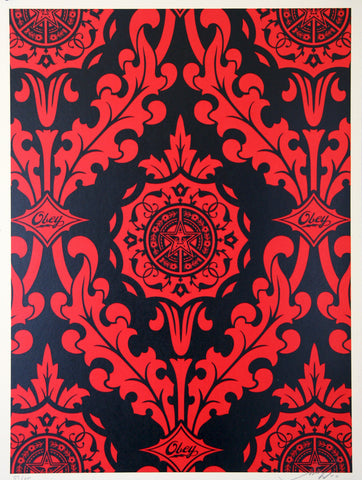 Parlor Pattern Inverse Red and Black