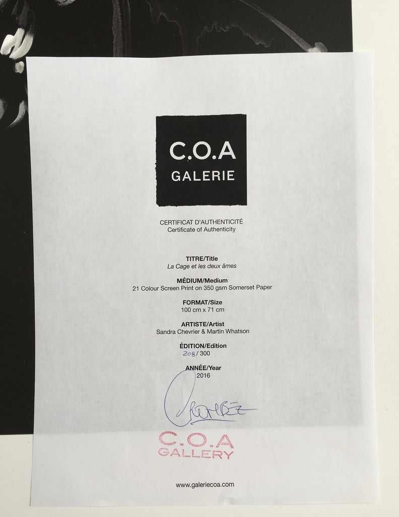 Martin Whatson & Sandra Chevrier La Cage et les deux âmes Print