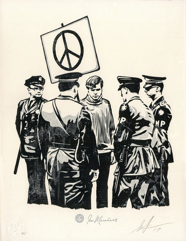 Peaceful Protestor - Letterpress
