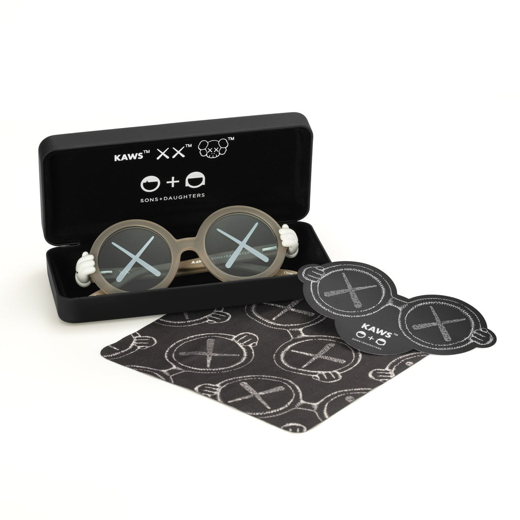 Lunettes De Soleil KAWS SONS And DAUGHTERS - Monture Ronde Rose Pour Fille