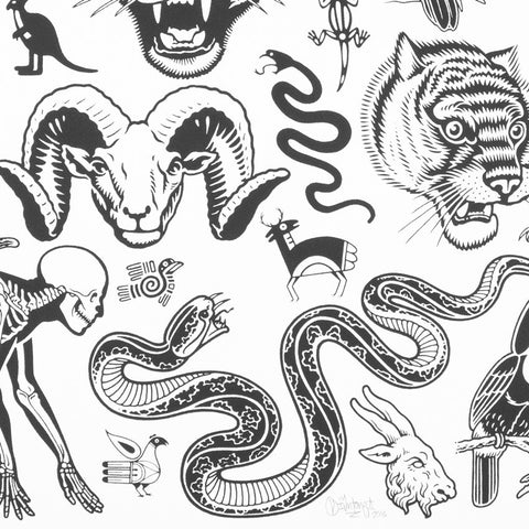 Mike Giant - Wildlife - Original Print – Blackline Gallery